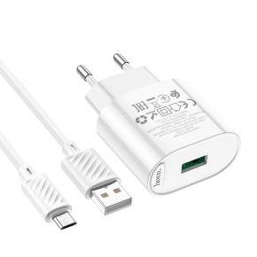    Hoco C109A charger set(Micro) White (6931474784827) 6