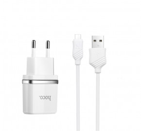    Hoco C11 charger set (Micro cable) White (6957531047742)