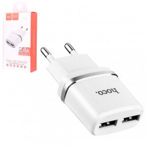    USB Hoco C12 2USB 2.4A white 6