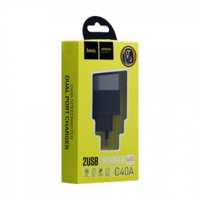   Hoco C40A 2 USB 2.4A Black 3