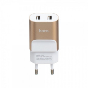   Hoco C47A 2 USB 2.1A Gold