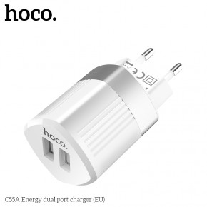   Hoco Energy C55A |2USB, 2.4A| White