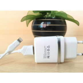    Hoco C11 + Lightning USB Cable (1USB 1) White 5