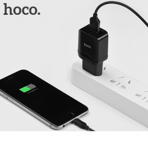    Hoco C22A + Lightning USB Cable (1USB 2.4) Black 4