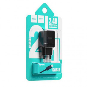    Hoco C22A + Lightning USB Cable (1USB 2.4) Black 5