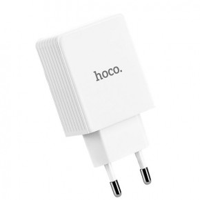    Hoco C34A Platinum intelligent Quick Charge 3.0 (1USB, 2.4A) White 4