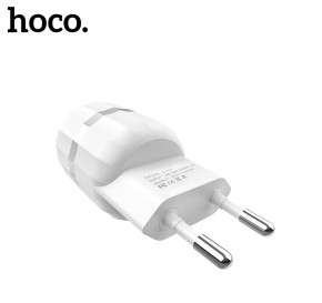  Hoco C41A Wisdom (EU) (2USB, 2.4A) White 5