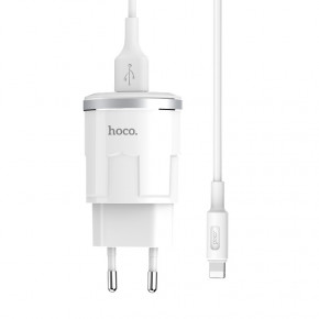    Hoco C37A Thunder c  Lightning (1USB, 2.4A) White 6