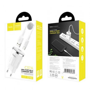    Hoco C37A Thunder c  Type-C (1USB, 2.4A) White