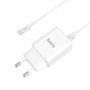    Hoco C62A Victoria c  Type-C (2USB, 2.1A) White 3