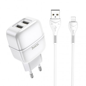   Hoco C77A (2USB)   Lightning White 3