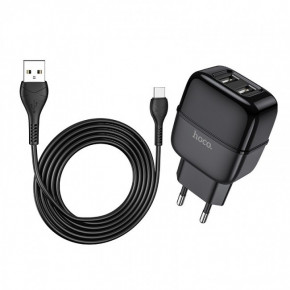    Hoco C77A (2USB)   Type-C Black 3