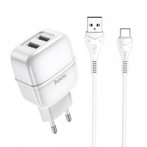    Hoco C77A (2USB)   Type-C White