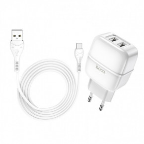    Hoco C77A (2USB)   Type-C White 3