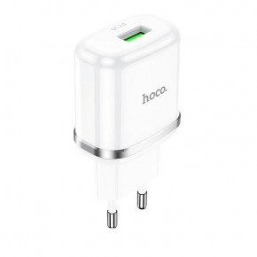    Hoco N3 Special single port (1USB, QC3.0) White 3