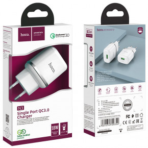    Hoco N3 Special single port (1USB, QC3.0) White 6