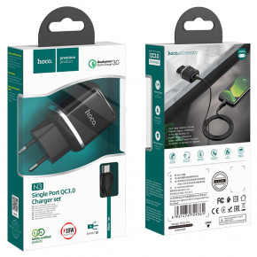    Hoco N3 (   MicroUSB) 1USB, QC3.0 Black 5