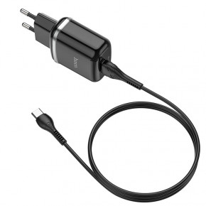    Hoco N3 (   Type-C) 1USB, QC3.0 Black 5