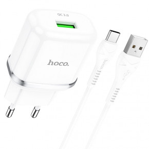    Hoco N3 (   Type-C) 1USB, QC3.0 White 3