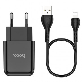    Hoco N2 (   Lightning,  iPhone) 1USB, 2,1A Black 3