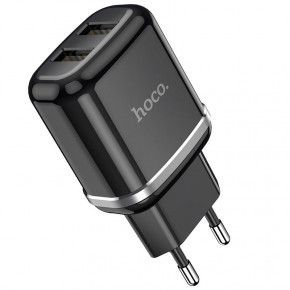    Hoco N4 Aspiring dual port charger (2USB, 2,4A) Black