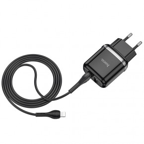    Hoco N4 (   Lightning,  iPhone) 2USB, 2,4A Black 4