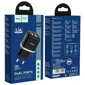  Hoco N4 (2USB/2.4A) Black 6