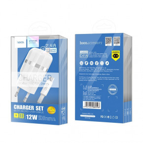  Hoco C41A Wisdom with MicroUSB (EU) (2USB, 2.4A) White 3