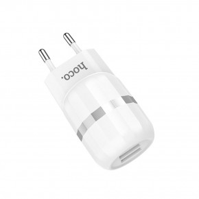  Hoco C41A Wisdom with Lightning (EU) (2USB, 2.4A) White