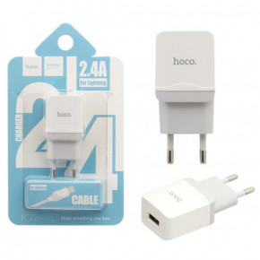     Lightning Hoco C22A Little Superior 1USB 2.4A (EU) White (BS-000056793) 3