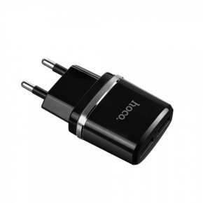   Hoco C12 + Lightning  2 USB 2.4A Black (BS-000056800) 5