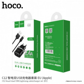     Micro Hoco C12 Smart 2USB 2.4A (EU) Black (BS-000056802) 3