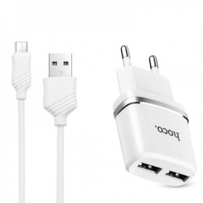     Micro Hoco C12 Smart 2USB 2.4A (EU) White (BS-000056803) 3