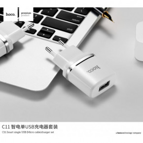   Hoco C11 Smart 1USB 1A (EU) White (BS-000056804) 4