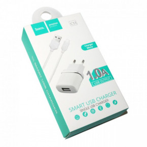   Hoco C11 Smart 1USB 1A (EU) White (BS-000056804) 5