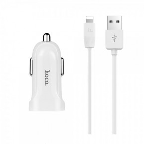   Hoco Z2A + Lightninig  2 USB 2.4A White (BS-000062079)