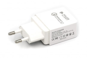   PowerPlant GS-551 1USB 3A QC3.0 White (SC230082)