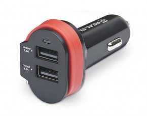    REAL-EL CA-35 3USB 3.4A Black/Orange + cable MicroUSB