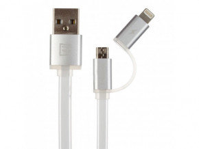 Combo 2-in-1  Lightning/micro USB, 1 white Aurora Combo Remax 300705