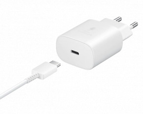   Samsung 25W Super Fast Charging (w/o cable) White (EP-TA800NWEGRU)