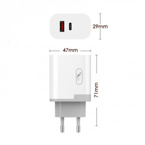   SkyDolphin SC17 PD QC3.0 (2USB, 3A) White (MZP-000110) 3