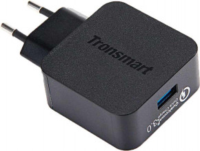    Tronsmart WC1T Quick Charge 3.0 Wall Charger + Type-C Cable Black #I/S