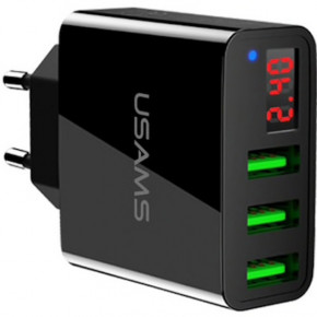   Usams Display US-CC035 3USB Black