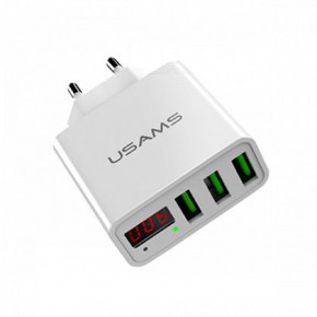   Usams Display US-CC035 3USB White 3