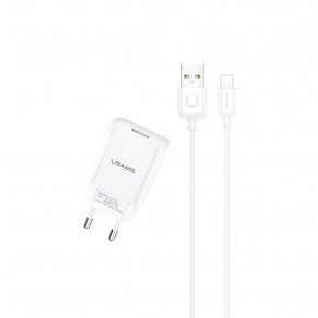   Usams Lightning cable Charger Kit T21 White