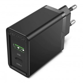     Vention USB Type C + QC4.0 (20W) Black (FADB0-EU) (0)