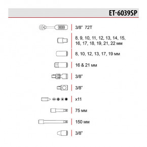   Intertool - 3/8 39 . ET-6039SP 10