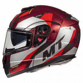  MT Helmets Atom SV TRANSCEND Gloss Red XL