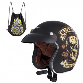    W-TEC Kustom Black Heart -    M(57-58)/ /skull horn (17240-M-2)