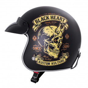    W-TEC Kustom Black Heart -    M(57-58)/ /skull horn (17240-M-2) 3